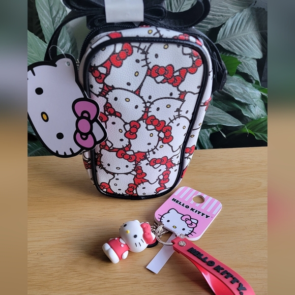 Hello Kitty Other - Hello Kitty Phone Crossbody Bag And Hello Kitty Keychain